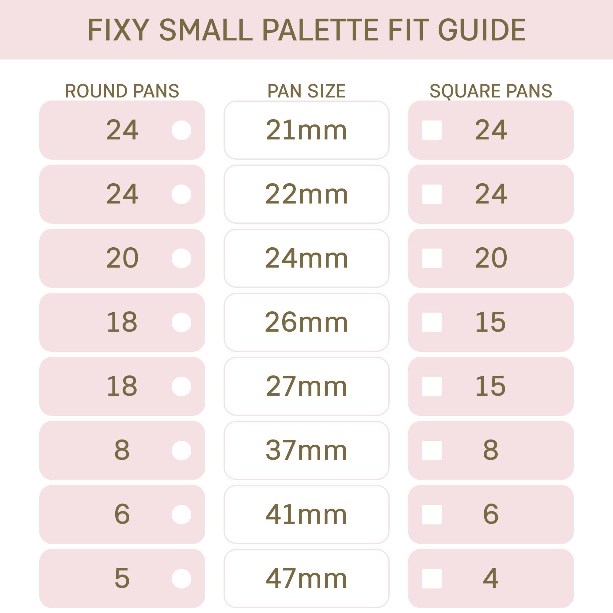 FIXY FIXY Repair Kit Repressing tool for Eyeshadow, Blush, & Highligher Round Pans + FIXY Small Empty Palette