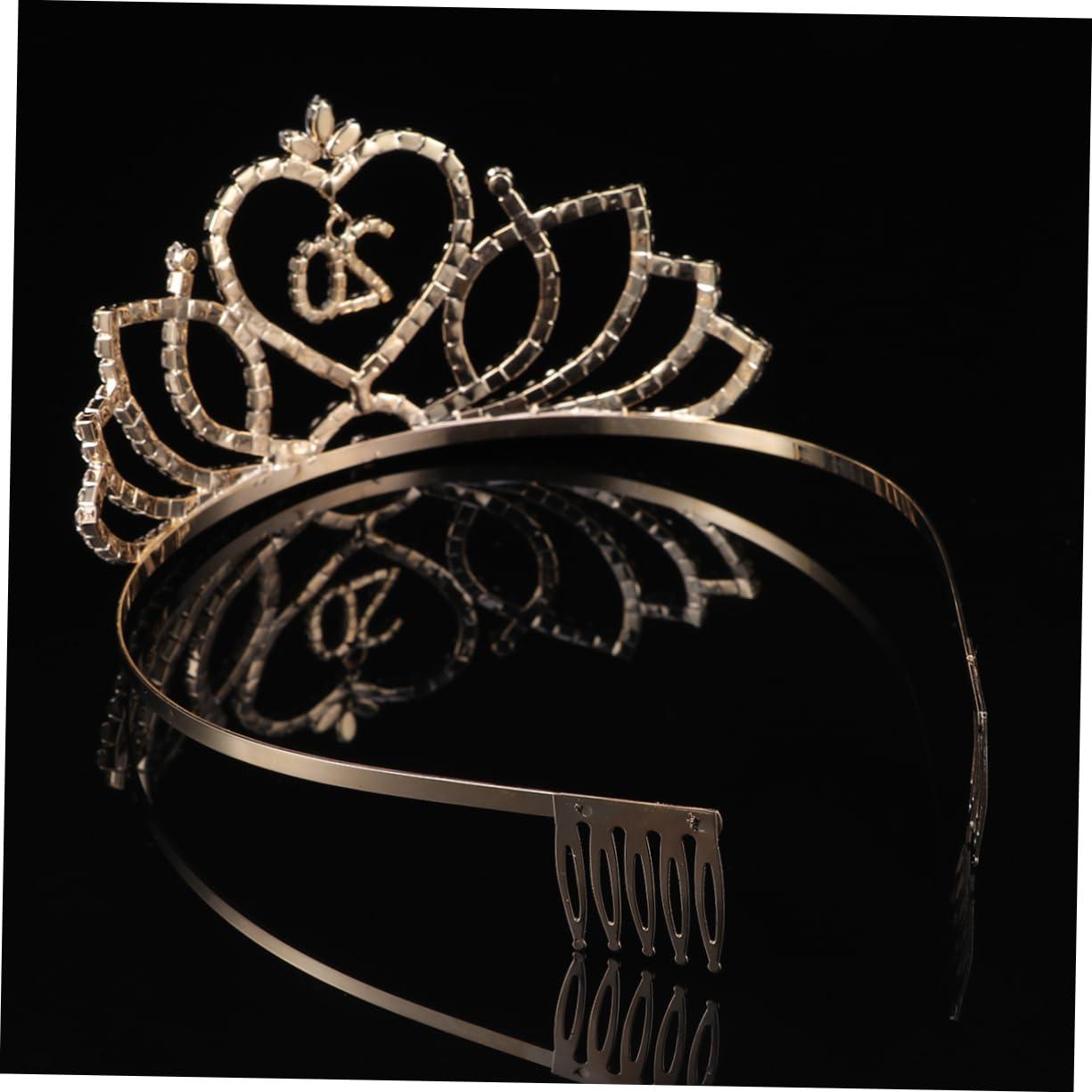 DRESSOOS DRESSOOS 1pc Crown Hair Clasp Party Hair Clasp Birthday Princess Bridal Headpiece Girls Headband Birthday Headband 40th Birthday 20th Birthday Crown for Girls Dress Accessories Dinner Party