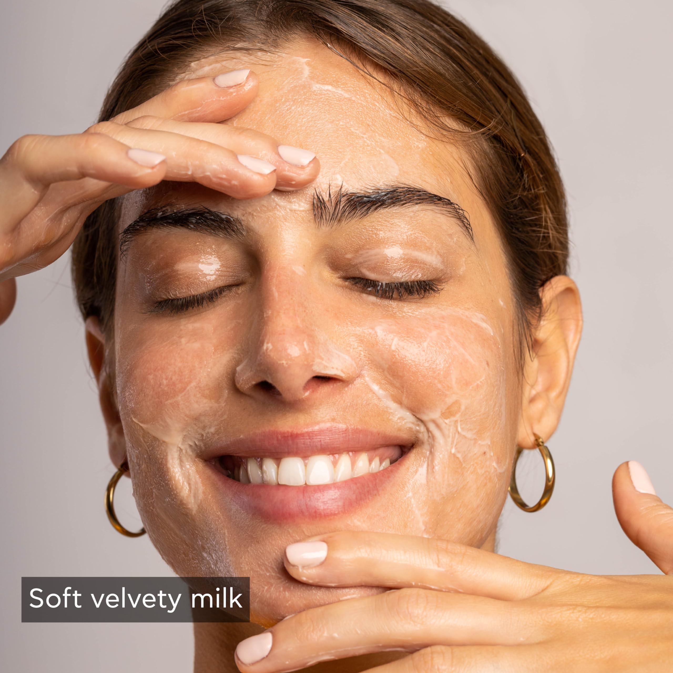 Apivita APIVITA Cleansing Milk | Hydrating & Smoothing 3-in-1 Cleansing Milk Face & Eye Cleanser + Makeup Remover with Chamomile & Honey, 200 mL / 6.67 oz