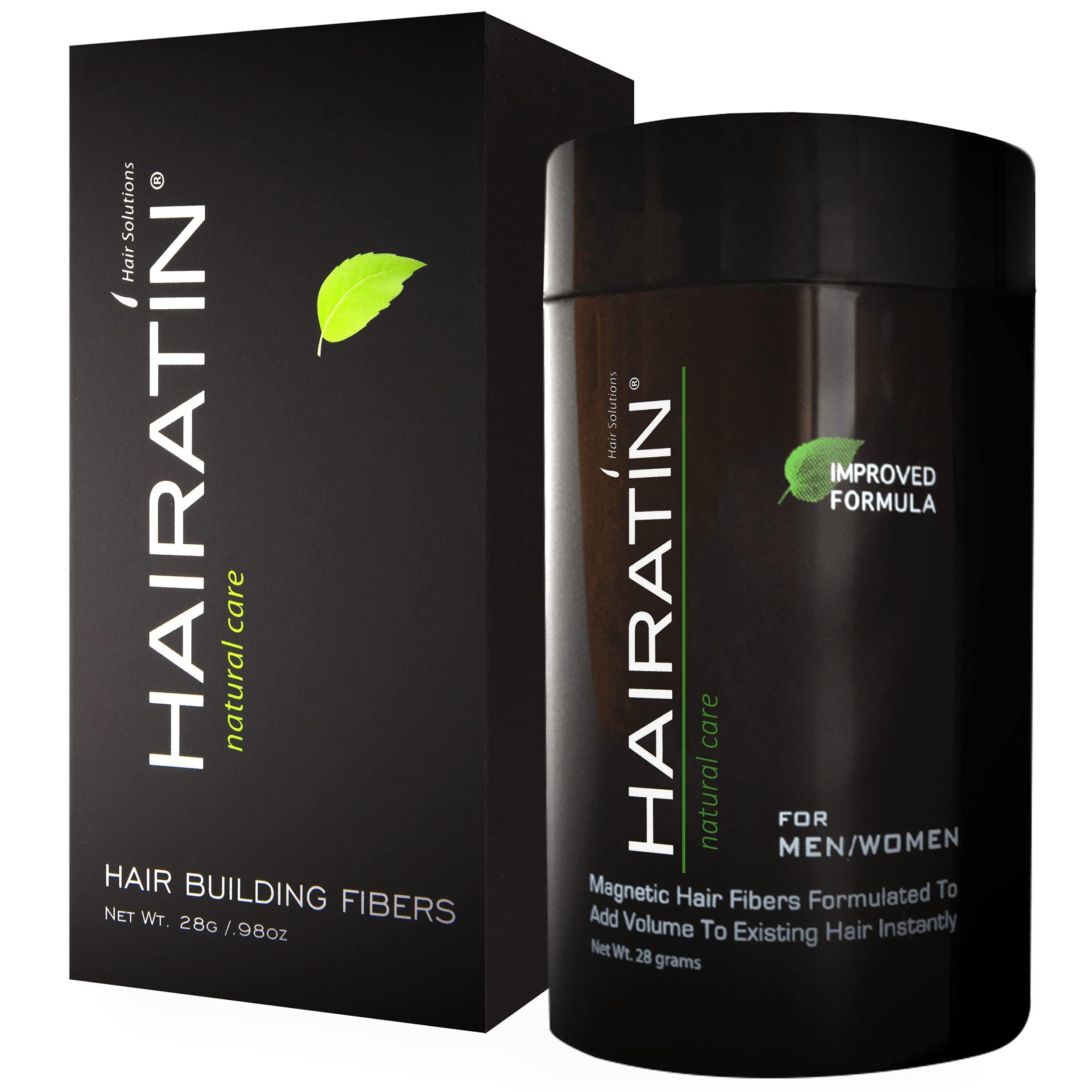 HAIRATIN BY RE-EVOLUTION HAIRATIN Building Fibers for Thinning Hair, Gray, 28G - Achieve Fuller, Natural Looking Results, Instantly Conceals Hair Loss in 10 Seconds, Thickener & Bald Spot Cover Up for Men & Women