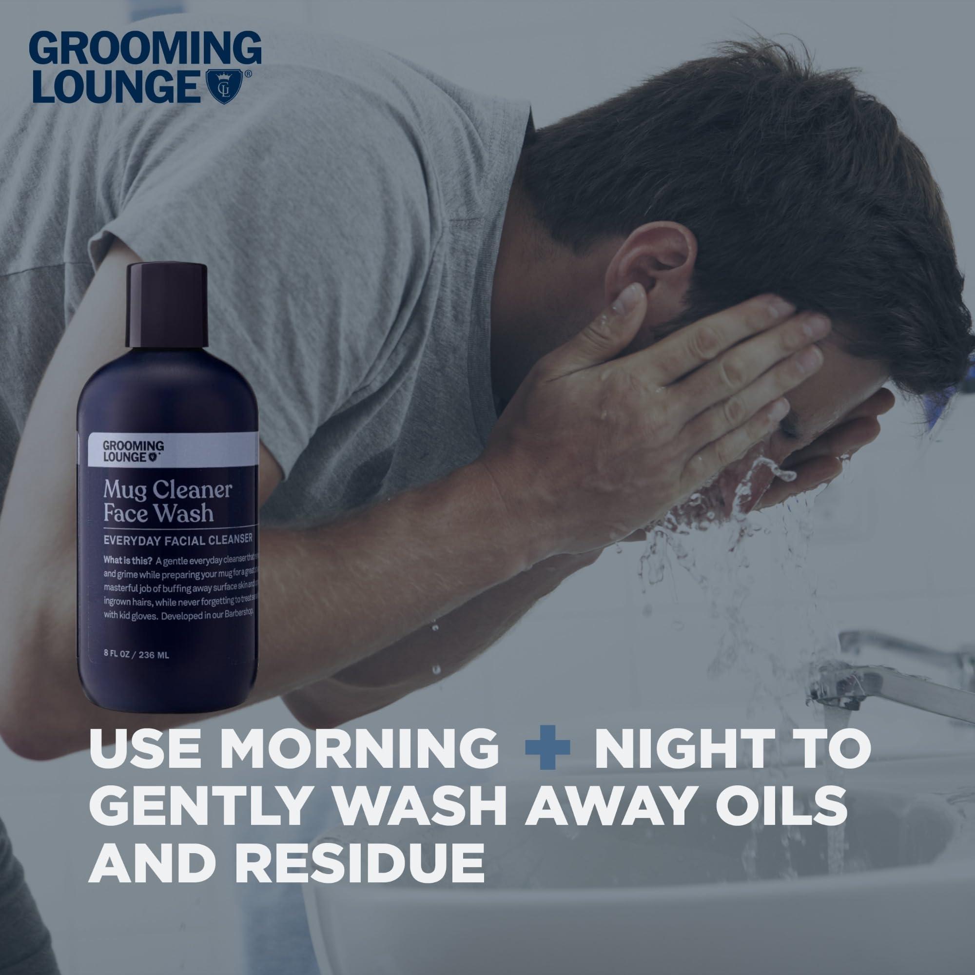 Grooming Lounge Grooming Lounge Mug Cleanser, Everyday Facial Cleanser For Men, Natural Face Wash, Sensitive Skin. Face Cleanser for a Hydrating, Deep Clean, 8 oz.