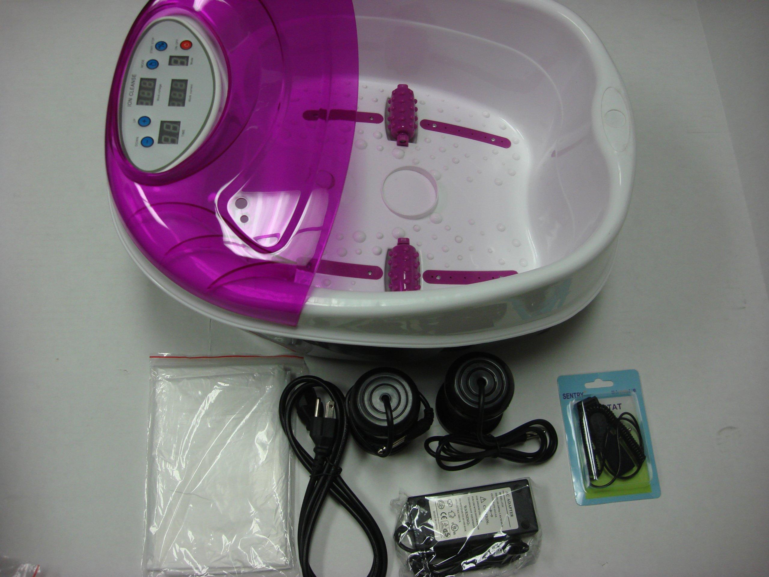 AQUA CLEANSE NEW ION Ionic Detox Foot Bath Spa Aqua Cleanse with TUB Pink