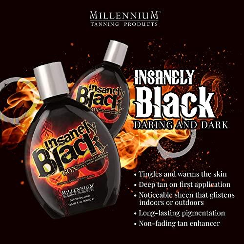 Millennium Tanning Products Millennium Tanning Insanely Black 60x, Mega Tingle Dark Tanning Lotion, 13.5 Ounces