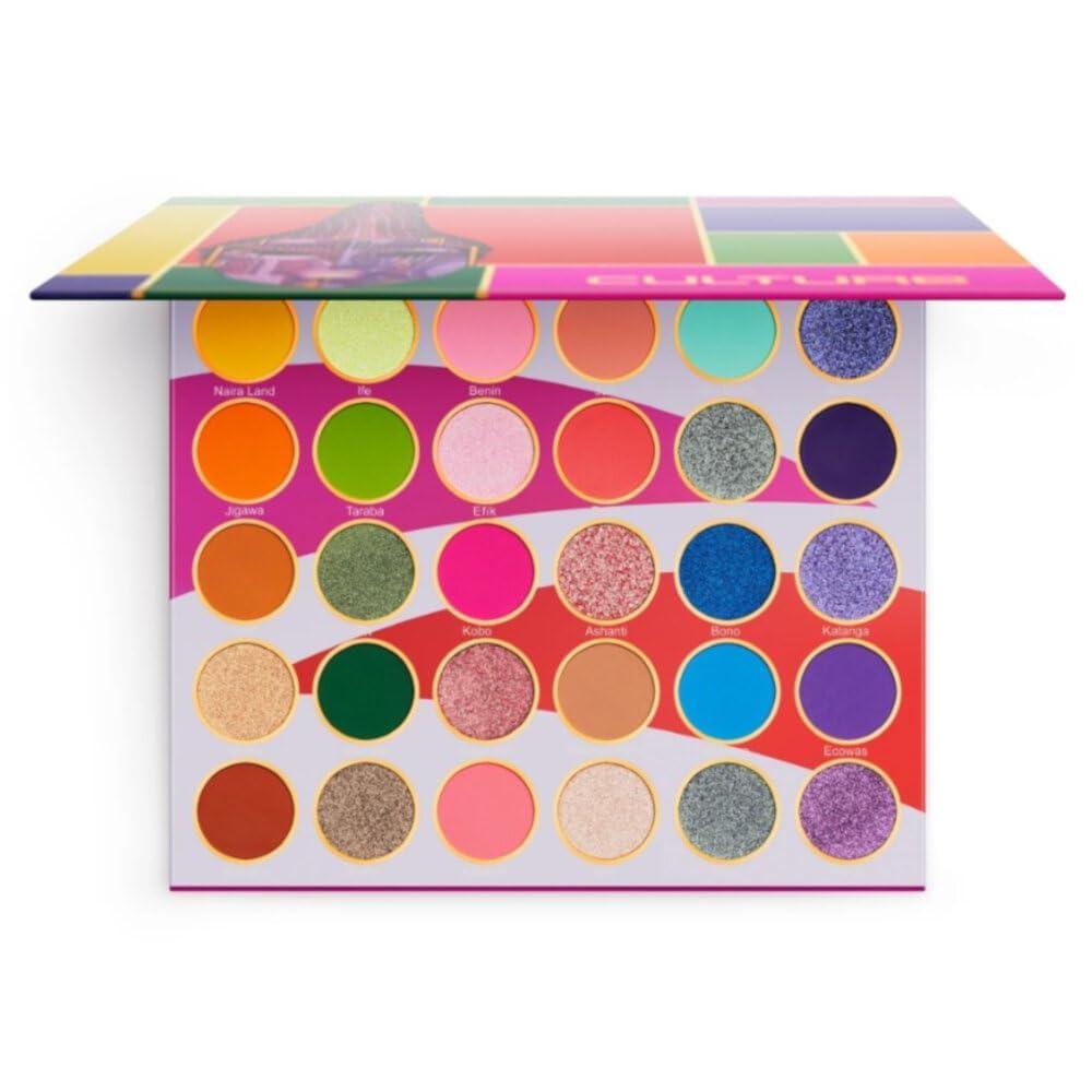 Juvia's Place Juvia\'s Place Palette Culture - Yellow, Greens, Pink, Purple, Orange, Chromatic & Glitter Shades, 30 Pigmented Makeup Palette for Eye Color & Shine, Pressed