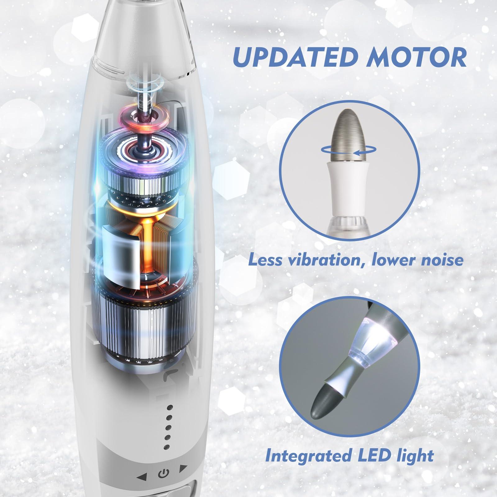 BEAUTURAL BEAUTURAL Professional Nail Drill Kit, Electric Nail File Set Machine with 10 Attachments & 20 Sanding Bands, Efile Manicure Pedicure Tools With Storage Case, LED light [Not Rechargeable and Cordless]