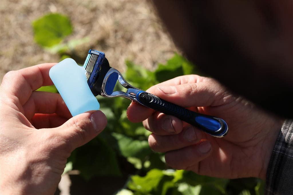 Coghlan\'s Coghlan\'s Silicone Razor Covers, Dishwasher Safe, Blue and Clear, 2 Pack