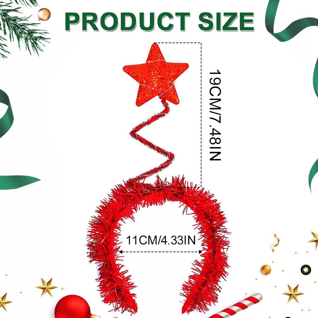 BARTOSI BARTOSI Light up Stars Headband LED Star Headpiece Christmas Hair Accessories for Women