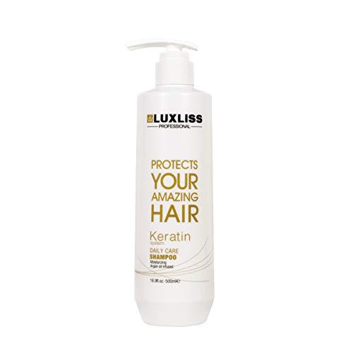 Luxliss Cysteine System Curl Softening Smoothing Treatment and Keratin Daily Care Shampoo & Conditioner 4PCS Set Professional Results Straightens and Smooths Hair Formaldehyde Free 100%Safe