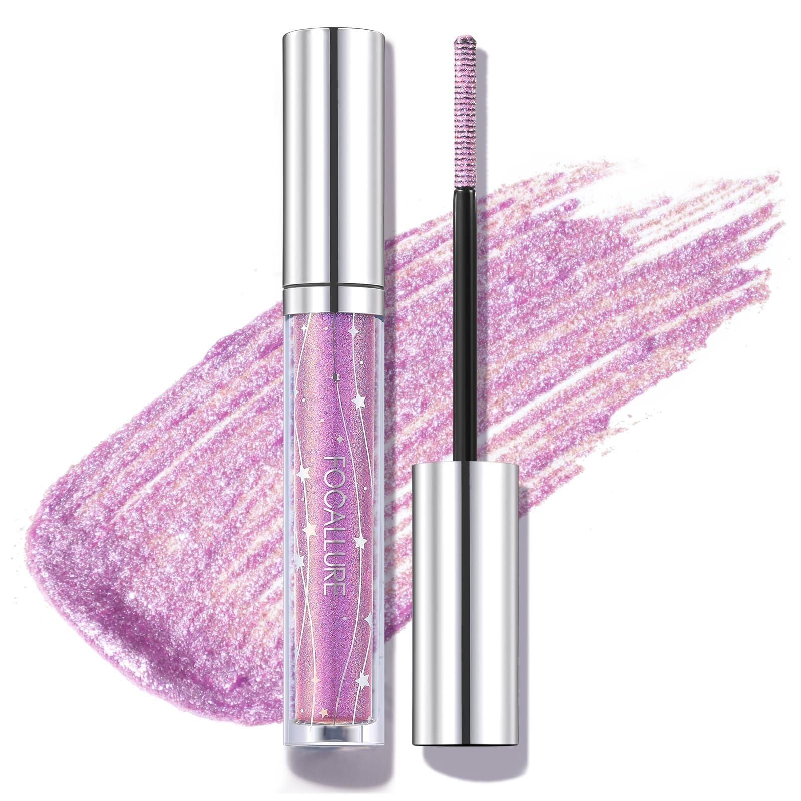 FOCALLURE FOCALLURE Star Drifter Glitter Mascara,Define Long Lasting Curling Eyelashes,Lightweight & Dries Quickly,Soft Gel Formula Mascara Create a Subtle Shimmer Look to your Eyelashes,PK03 VANITY OF GALAXY