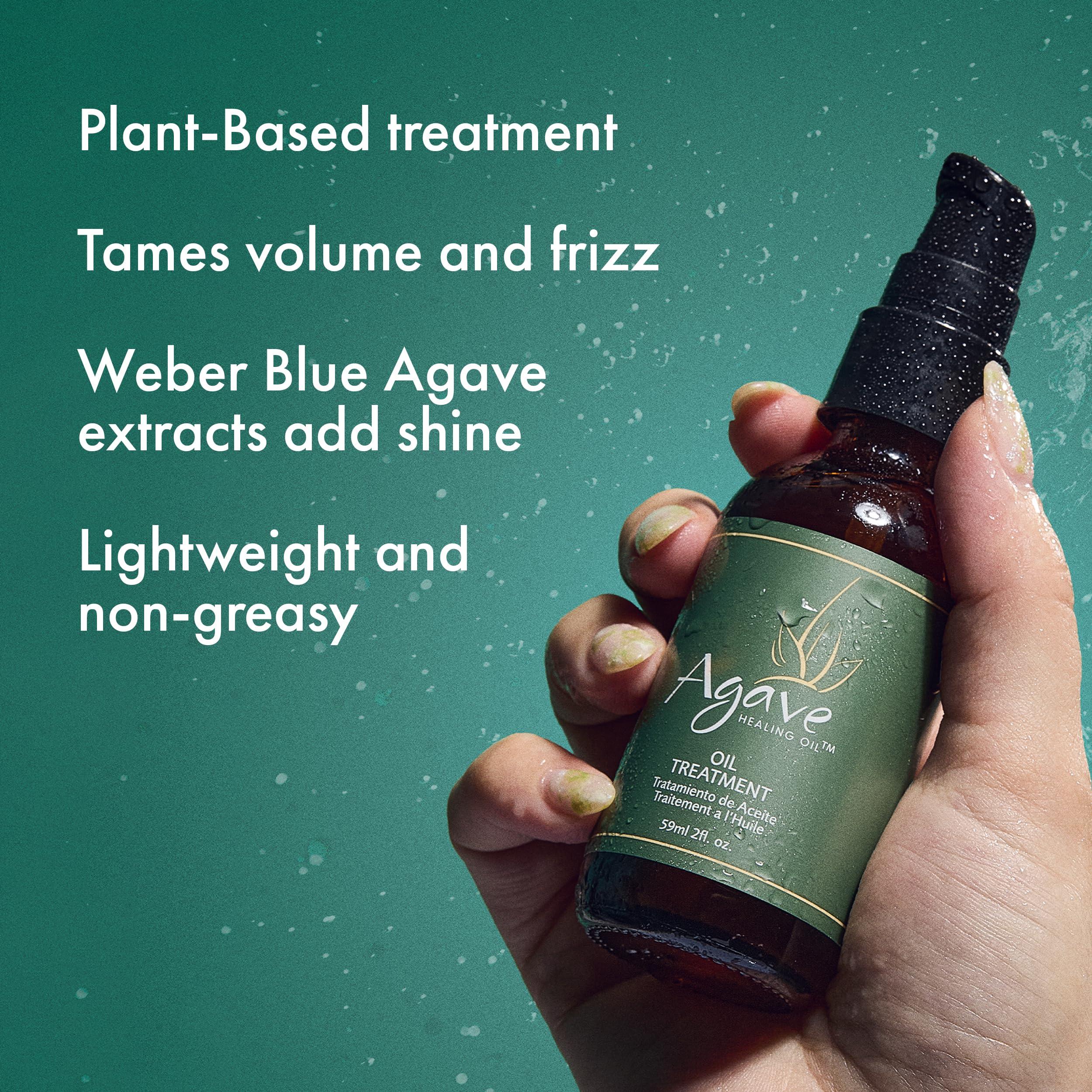 Agave Healing Oil Agave Healing Oil Treatment, Lightweight Rejuvenating Hair Oil for All Hair Types With Natural Agave Extract, Paraben & Sulfate-Free, 2 Fl Oz