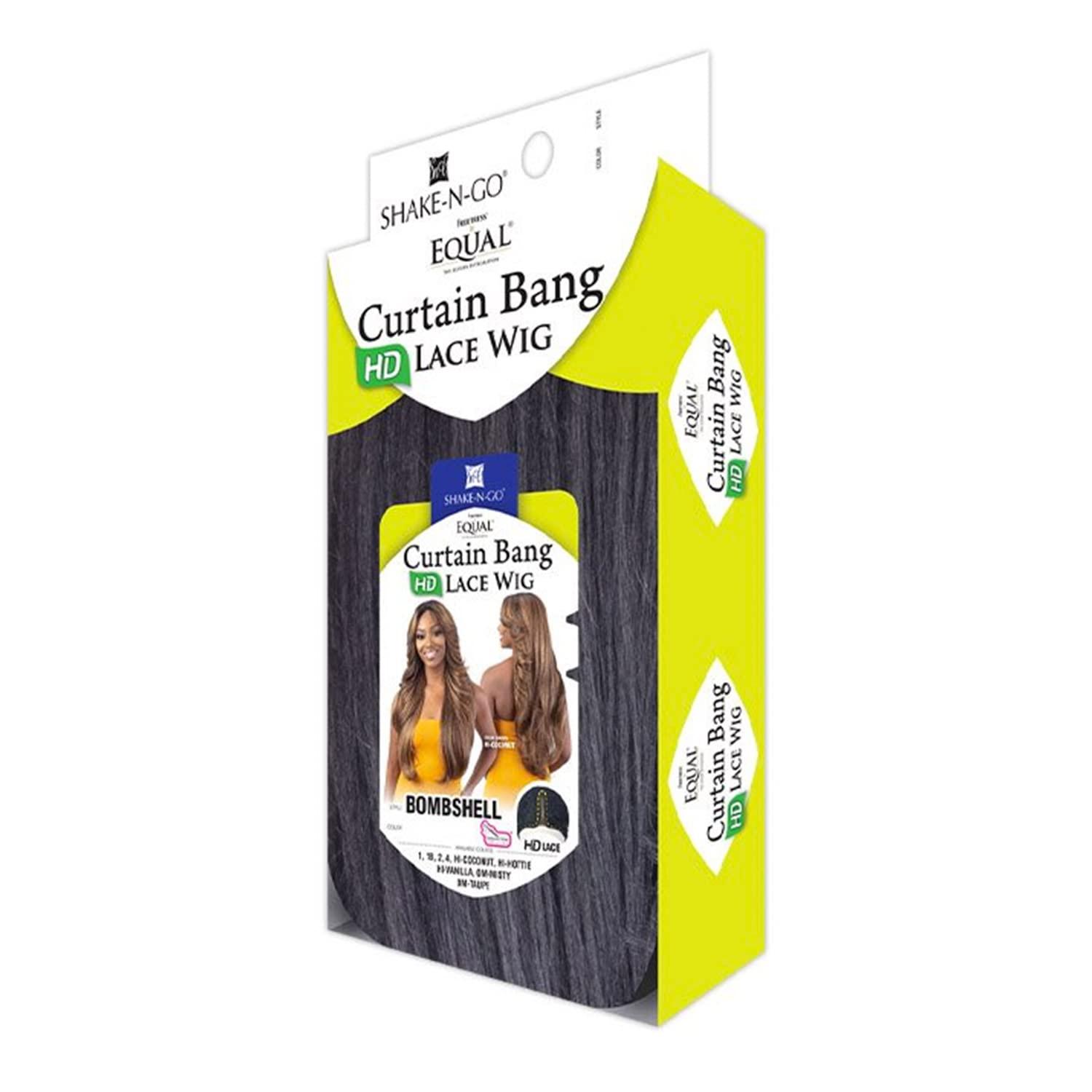 FREE TRESS FreeTress Equal Curtain Bangs HD Lace Front Wig Bombshell (OM-MISTY)