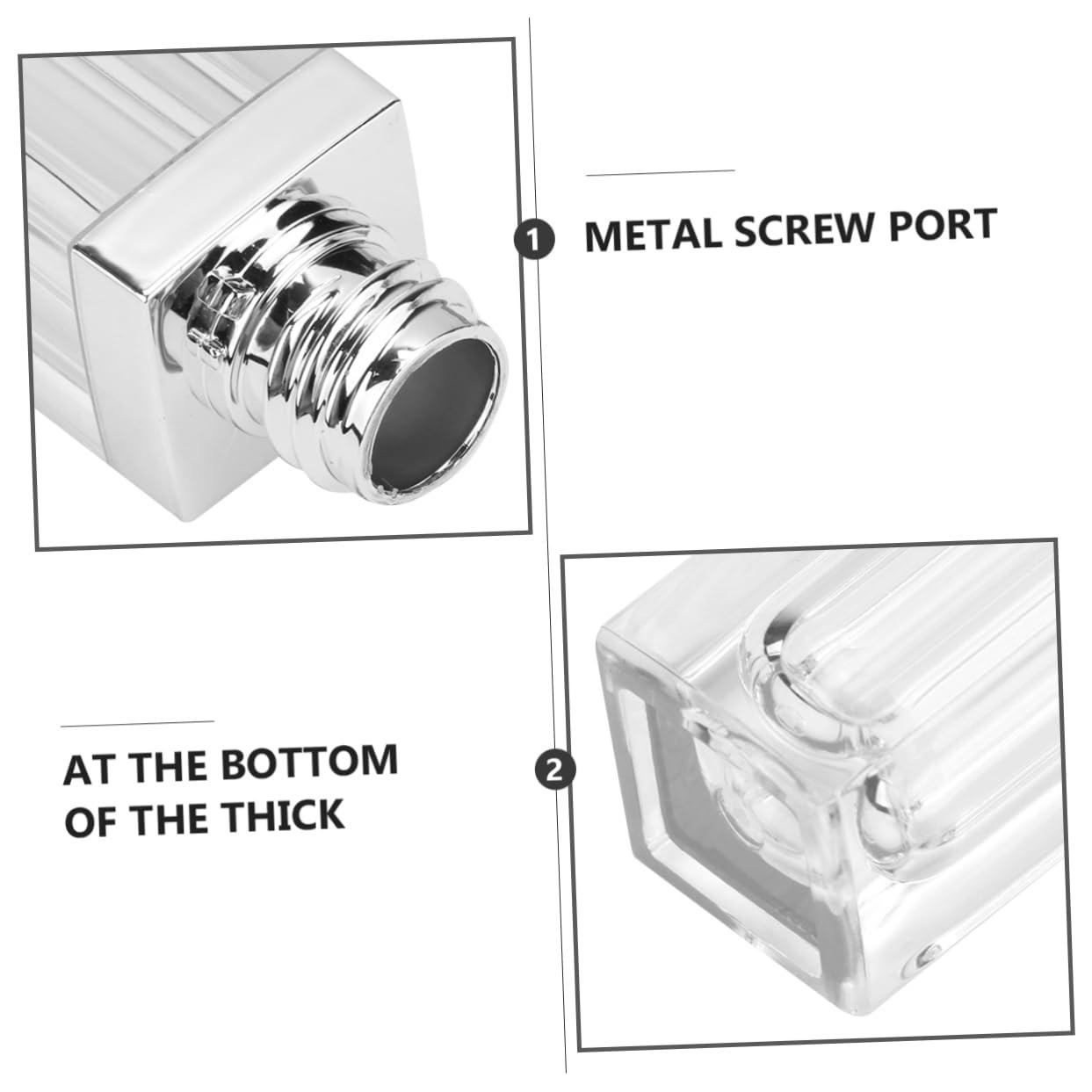 Mikinona Mikinona Fashionable Empty Lip Tube Lid 5 Pack Square Lip Gloss Containers for Travel