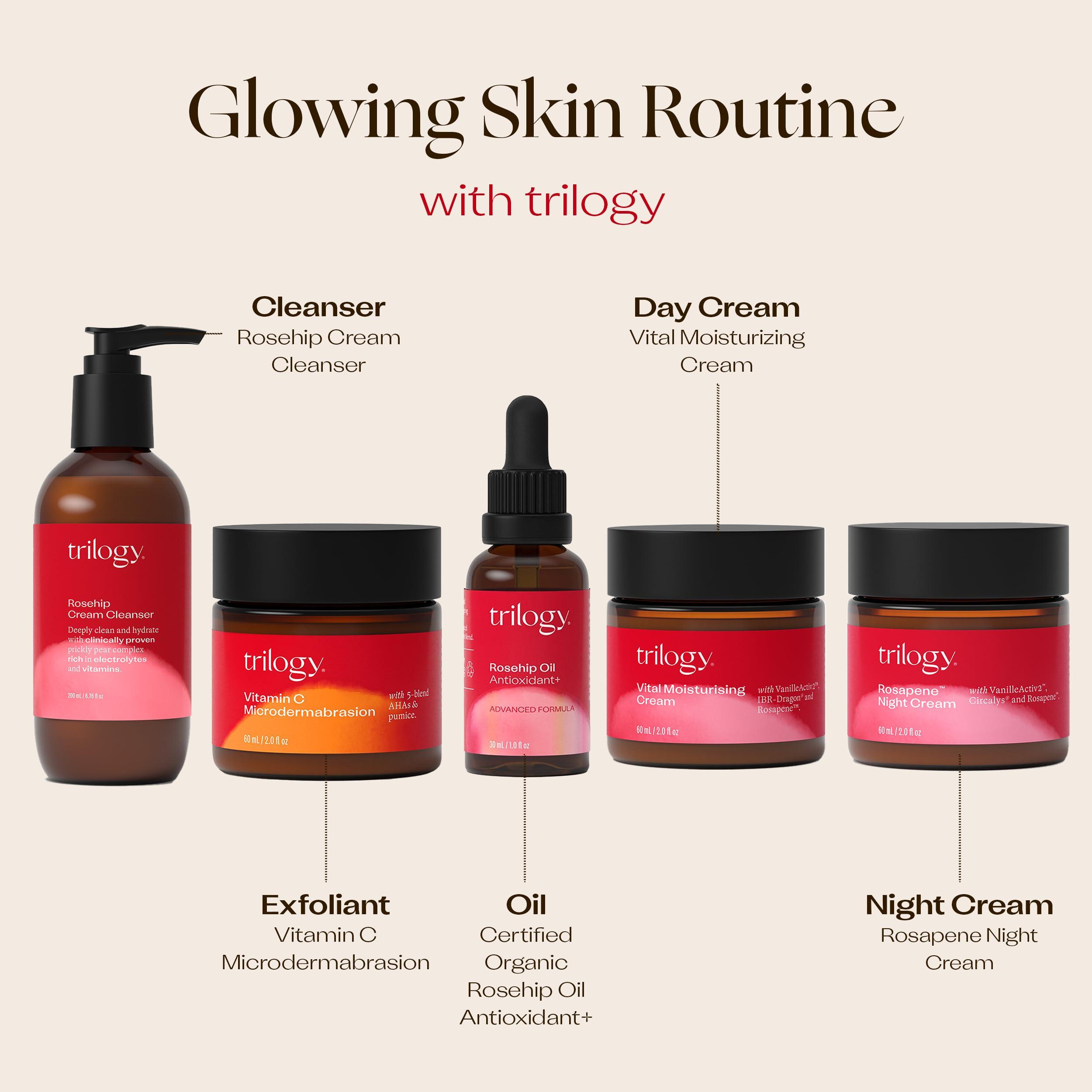 Trilogy Trilogy Rosehip Oil Antioxidant+, Certified Organic Hydration & Repair Beauty Oil, 1.0 fl oz