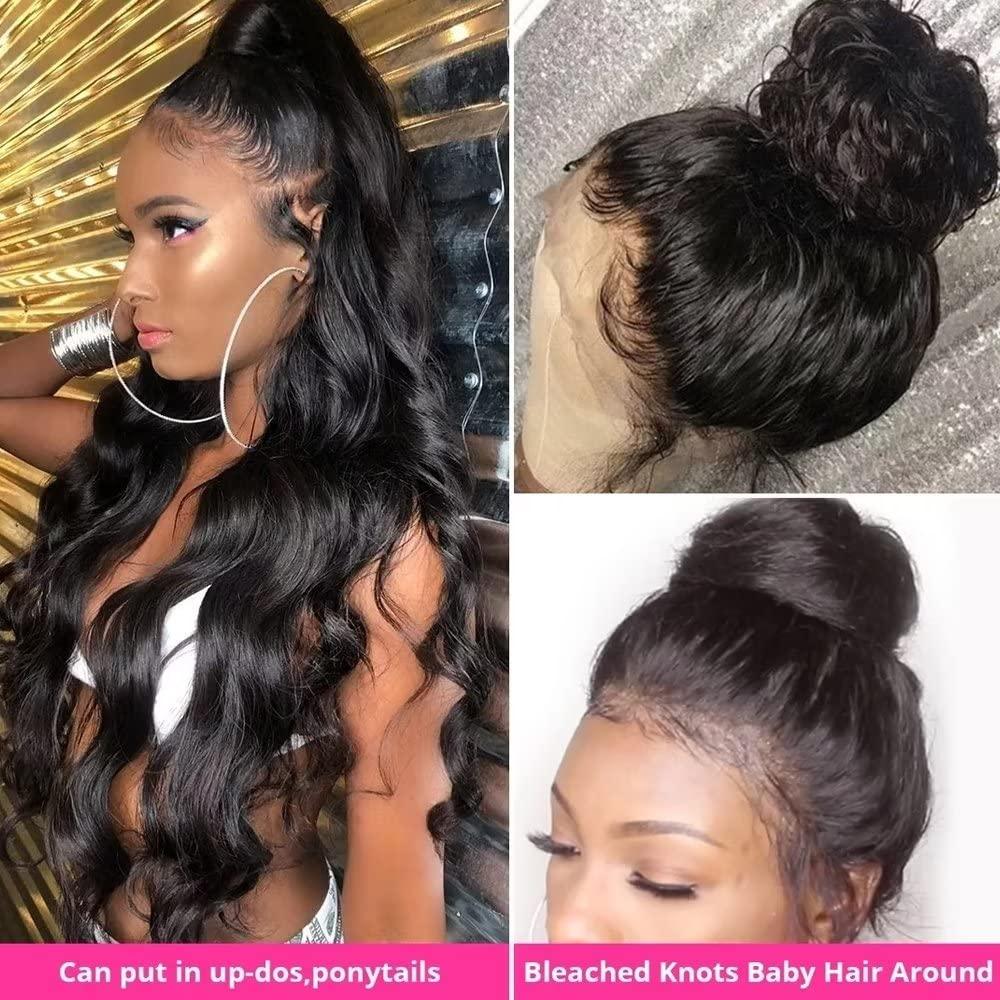 ten chopsticks 360 Lace Frontal Wigs Body Wave 360 Lace Wig Human Hair HD Invisible Transparent Lace Front Human Hair Wig Pre Plucked HD Lace Frontal Wig Brazilian Hair Glueless Wigs For Black Women 18 Inch