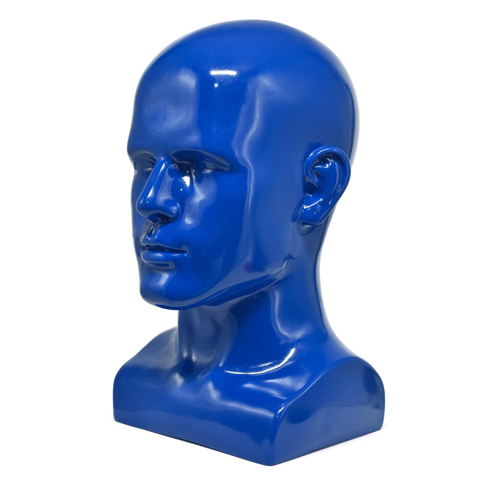 Tcwuzick Tcwuzick Male Mannequin Head Professional Manikin Head for Display Wigs Hats Headphone Mask Sunglasses Jewelry and Scravat Display Stand (L90-lianglan)