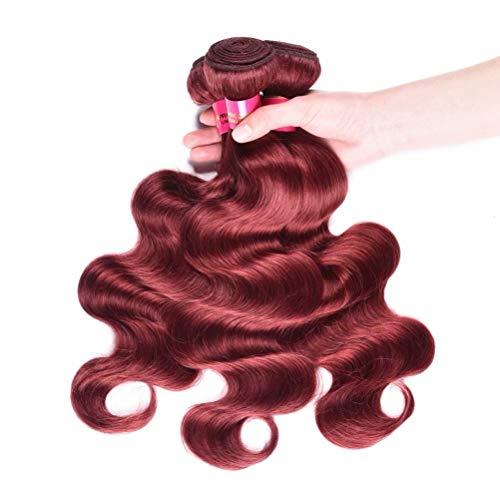 FEEL ME 8A Mink Brazilian Hair Weave 3 Bundles Unprocessed Brazilian Body Wave Virgin Hair Extension Color 33 Human Hair Bundles(14 16 18)