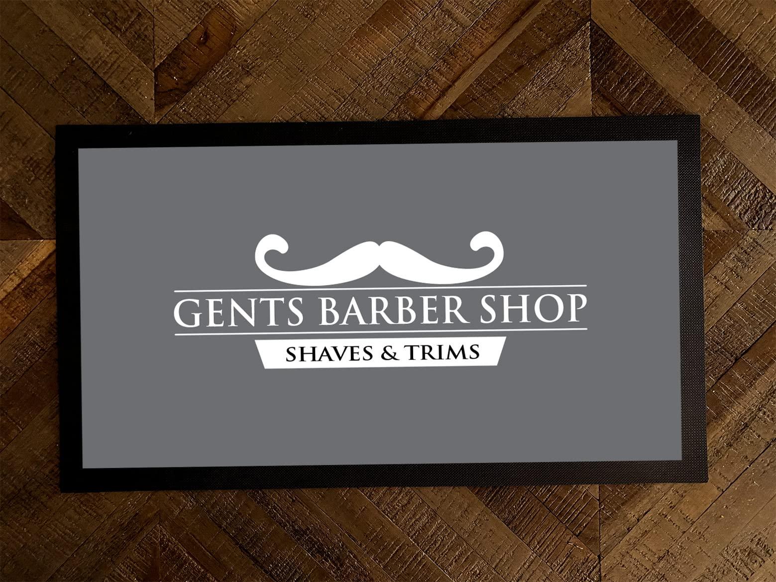 Artylicious Barber Shop mat - Gents Barbers Grey mat Shop Barber Shop Counter mat