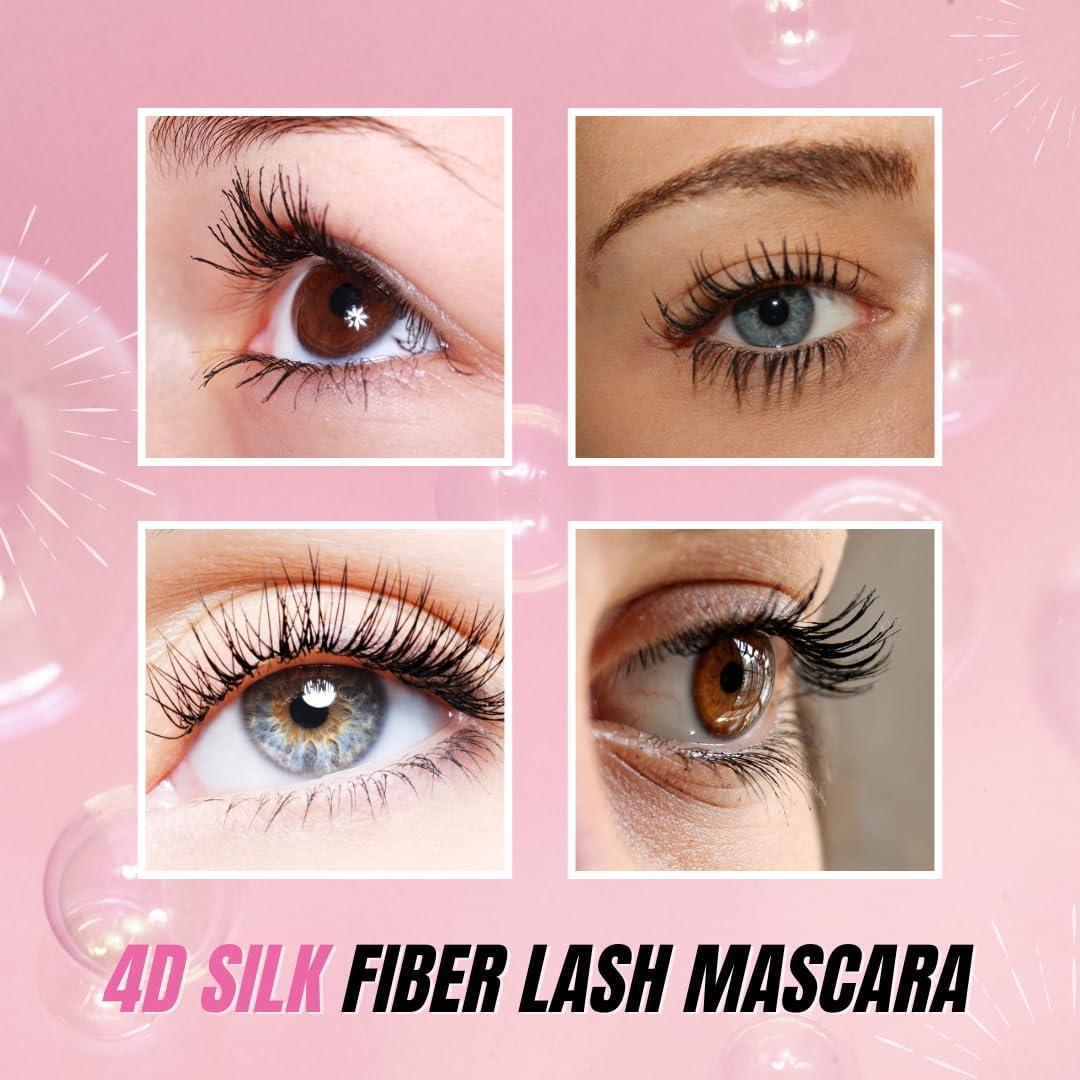 Secret Xpress Control Two Pack: Secret Xpress Control 4D Silk Fiber Lash Mascara, Lengthening and Thick, Long Lasting, Waterproof & Smudge-Proof, All Day Exquisitely Full, Long, Thick, Smudge-Proof Eyelashes