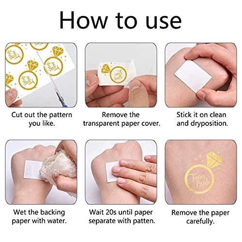 InterestPrint Custom The Groom Face Temporary Tattoos Adult, Personalized Fake Tattoos for Funny Bachelorette Party, Temporary Tattoos for Women,15 tattoos in One Paper