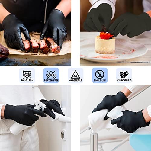 Safe Health Safe Health NITRO-V Nitile-Vinyl Synthetic Black Disposable Gloves, Latex Free, Powder Free, Case of 1000, Large, Tattoo, Salon, Hair Studio, Food, Service, Housework