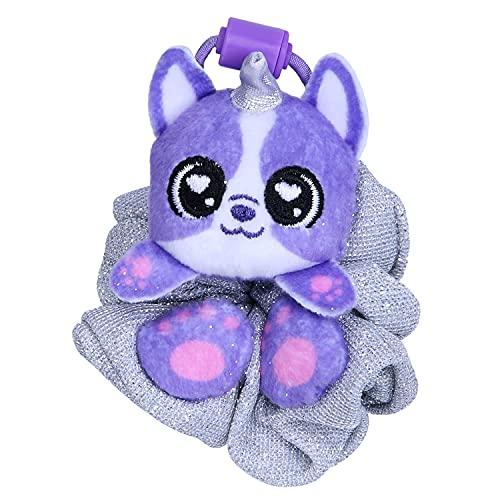 Scrunchmiez ScrunchMiez Single Surprise Pack, Magically transforms from Hair Scrunchie to Cute Plush Friend as Well as Backpack Clip. So Many Characters to Collect & wear.,(ID96524)