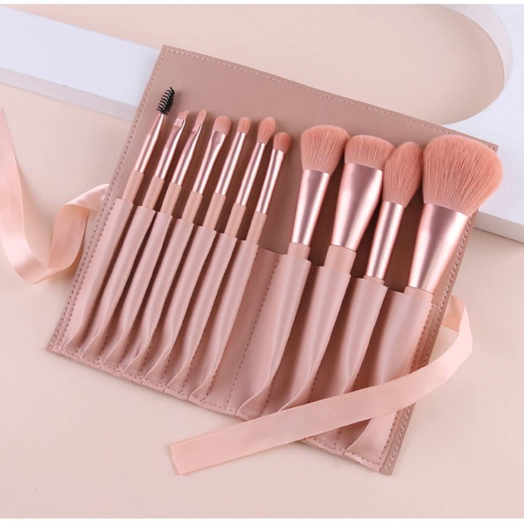 JMKJMJP JMKJMJP Eye Shadow Brush Makeup Bag Powder Eye Shadow Blusher Brush Wood Handle 11 Piece Makeup Brush Set(1,D)