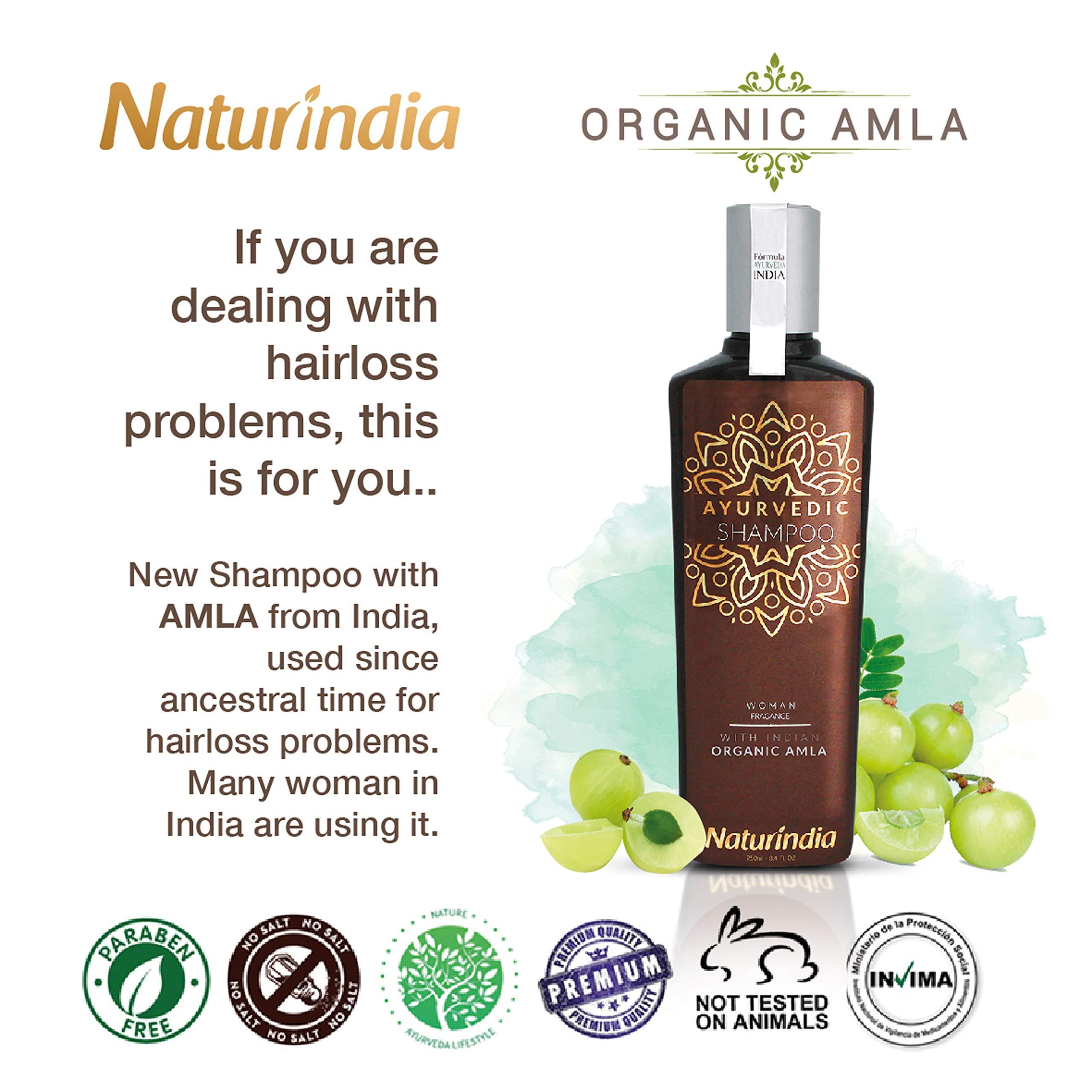 Naturindia Ayurvedic Shampoo & conditioner with Organic Amla and Shikakai for hair growth and restauration for stronger hair Natural herbs Vitamin C and B