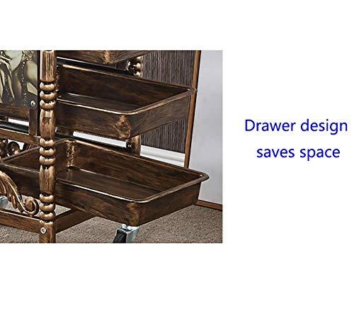 YGCBL YGCBL Trolley,Recycling Vehicles,Gold 5 Drawers Salon Beauty Spa Cart Trolley on Wheels with 5 Tray, 5 Tiers Metal Utility Rolling Storage Shelf for Barber