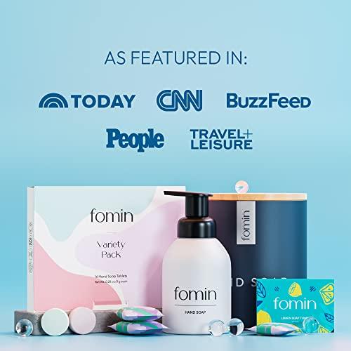 FOMIN FOMIN - Antibacterial Paper Soap Sheets for Hand Washing - (300 Sheets) Orange, Tea Tree, Lavender Portable Travel Soap Sheets, Dissolvable Camping Mini Soap, Portable Soap Sheets