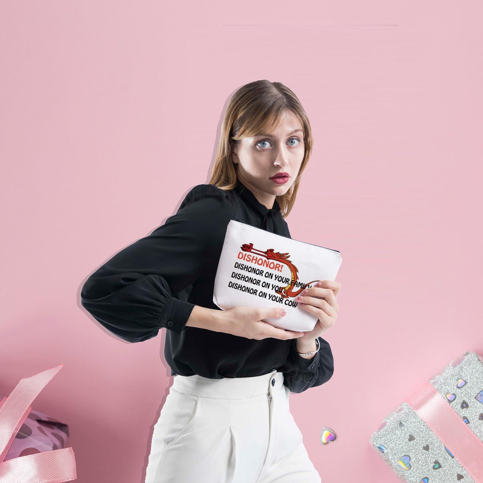 FOTAP Mushu Dishonor On Your Cow Makeup Bag Mushu Dragon WDW Magic Kingdom Gift Family Trip Gift Mushu Lover Gift (your cow)