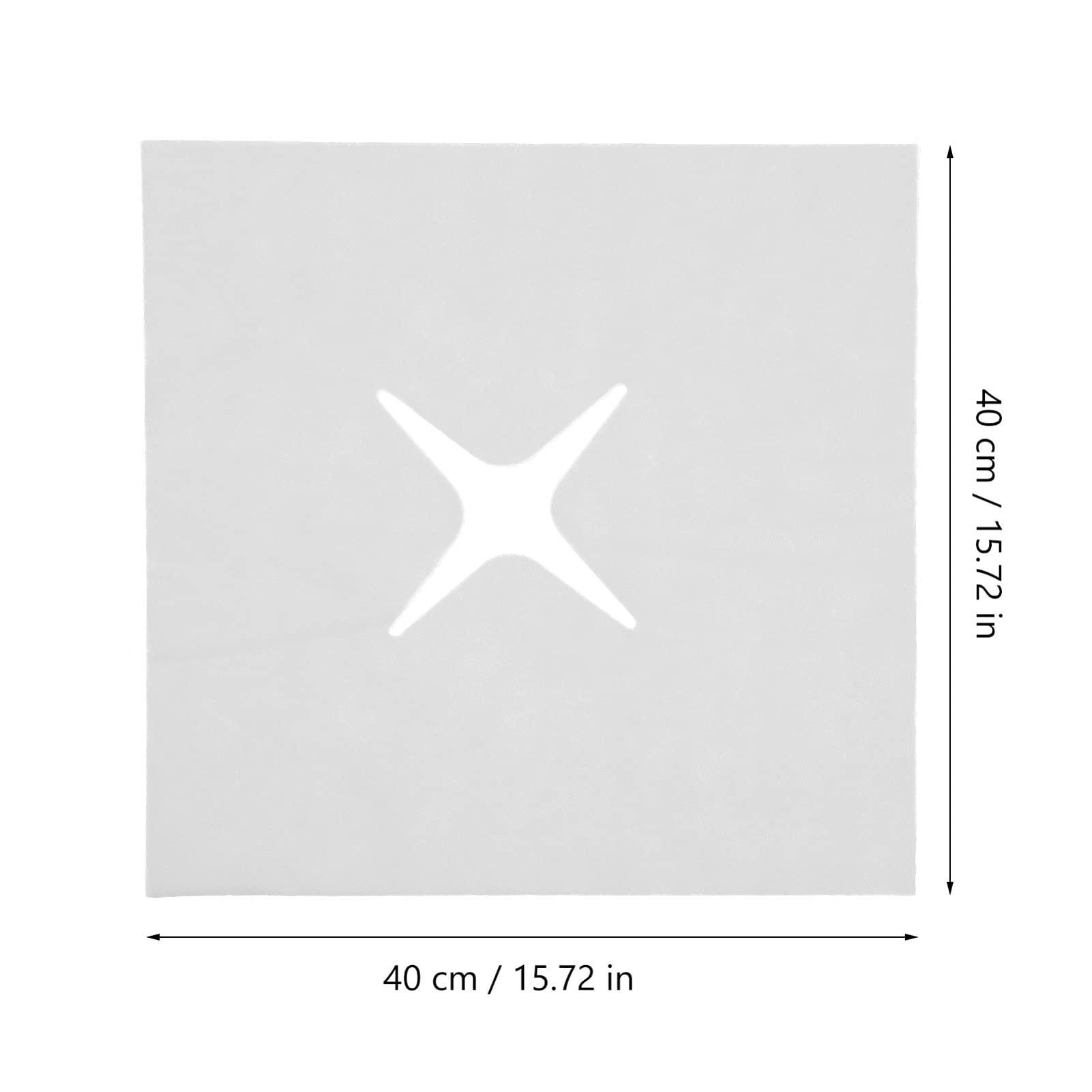 Healifty Healifty 100pcs Disposable Face Cradle Covers Ultra Soft Massage Face Covers Headrest Covers for Massage Tables Massage Chairs White