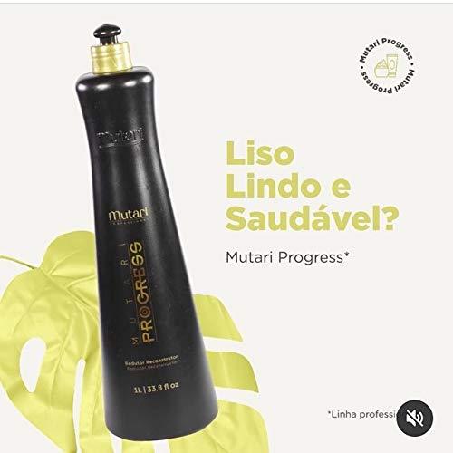 Mutari Progress Mutari Progress Reductor Reconstructor 1L | Brazilian Keratin Treatment | Progressive Brush Hair Straightening | Smoothing System | Volume Reducer | 100% Straight | Frizzy Free