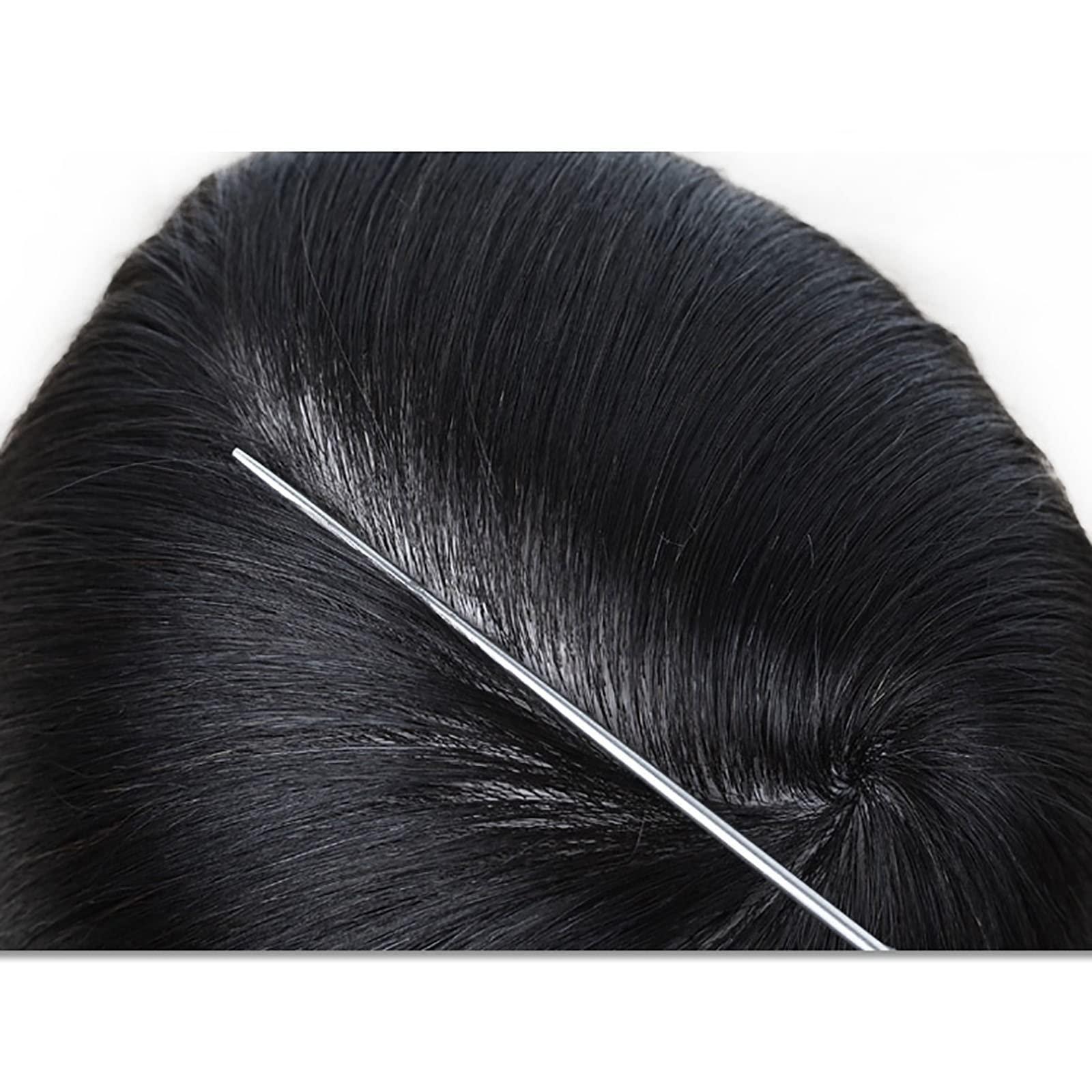 Generic 65cm 80% Human Hair Training Head Cosmetology Hairdressing Mannequin Manikin Doll Head with Adjustable Tripod Stand B