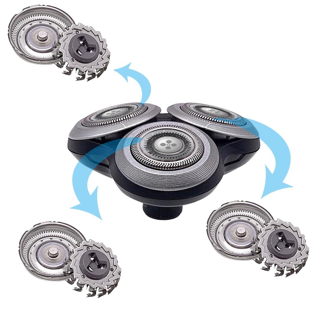 YTXXDEUS 3Pcs Replacement Shaver Blades Shaver head For P-hilips NORELCO RQ12 Series Sensotouch 3D 1280X 1290X 1250XCC by YTXXDEUS