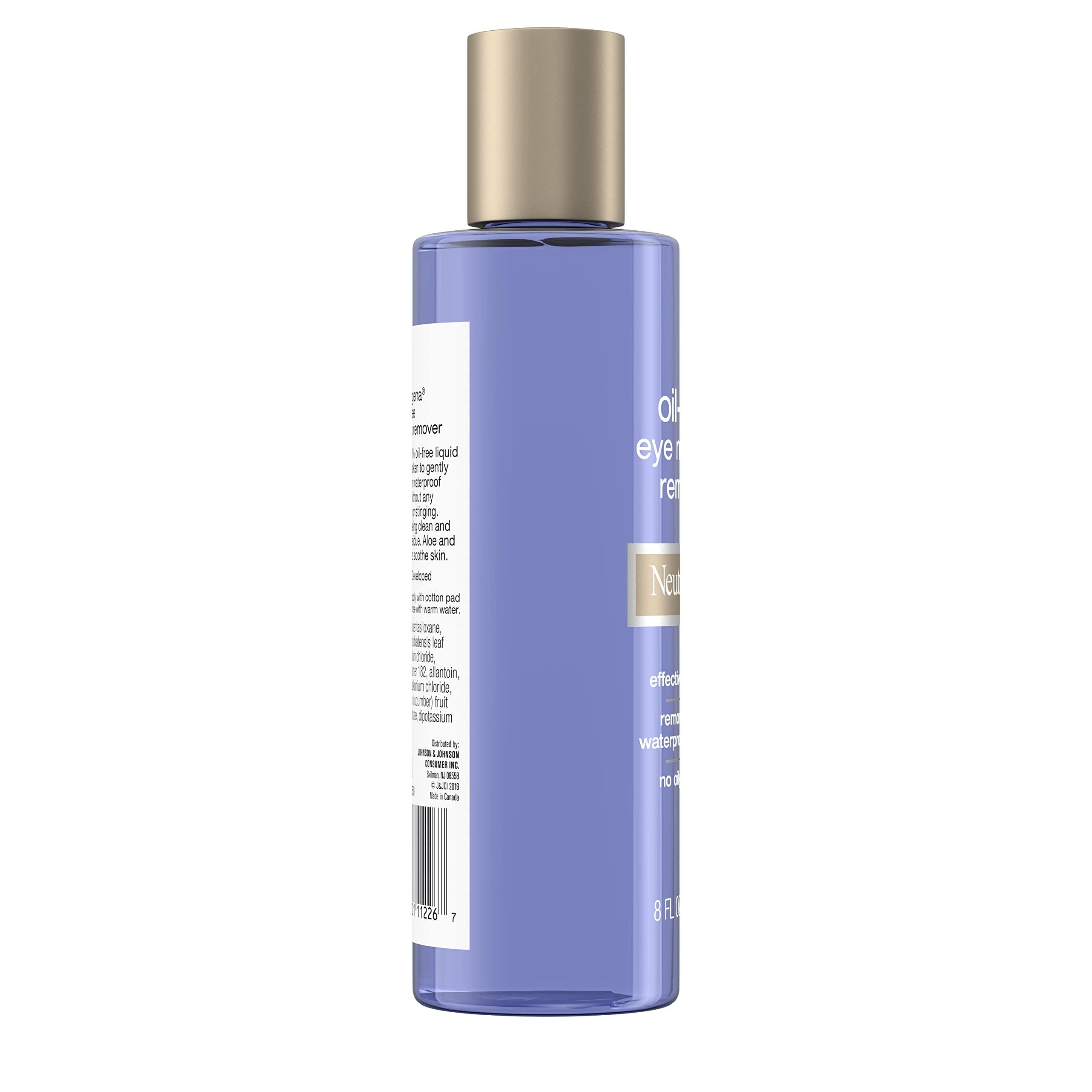 Neutrogena Neutrogena Gentle Oil-Free Eye Makeup Remover & Cleanser for Sensitive Eyes, Non-Greasy Makeup Remover, Removes Waterproof Mascara, Dermatologist & Ophthalmologist Tested, 8.0 fl. oz (Pack of 2)