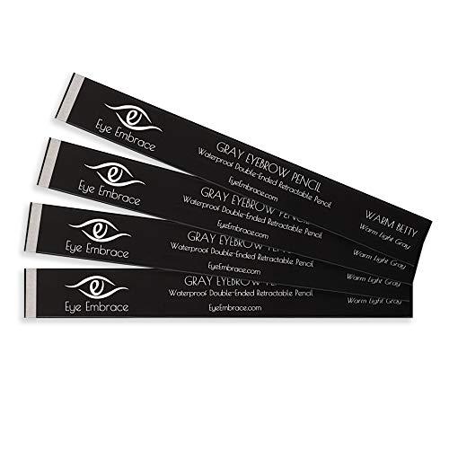 Eye Embrace Eye Embrace Warm Betty: Light Gray Eyebrow Pencil – Waterproof, Double-Ended Automatic Angled Tip & Spoolie Brush, Cruelty-Free