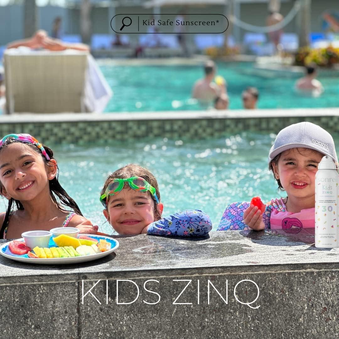 Sonrei Sonrei Kids ZinQ Organic Mineral Mist Sunscreen | SPF 30, Broad Spectrum, Water-Resistant | Vegan, Reef Safe, Eco-friendly | 6.0 fl. oz. 2-Pack