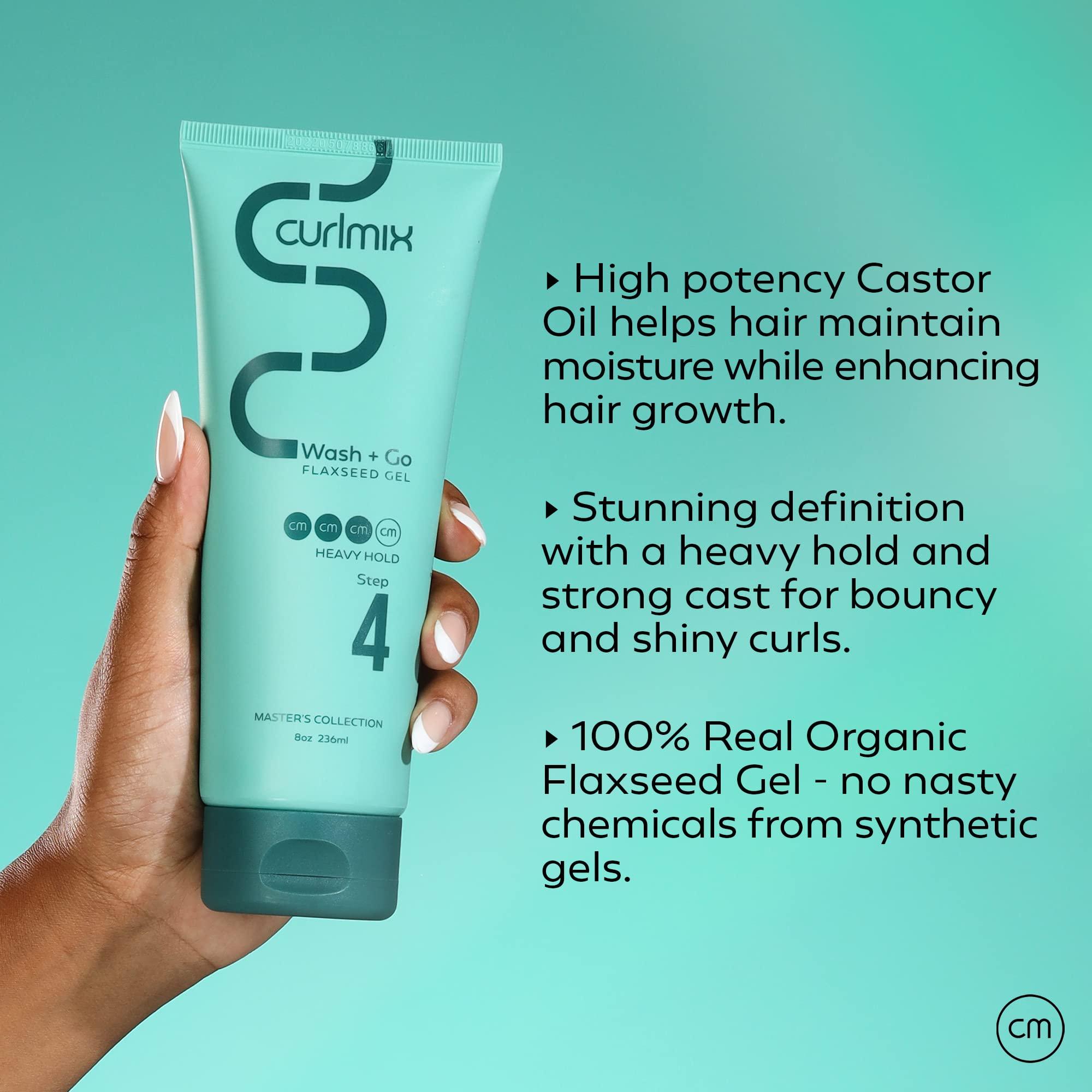 CurlMix CurlMix Heavy Hold Flaxseed Gel for Curly Hair - Travel Size Sample 3.4 oz - Defines & Elongates Curls without Dryness or Flaking