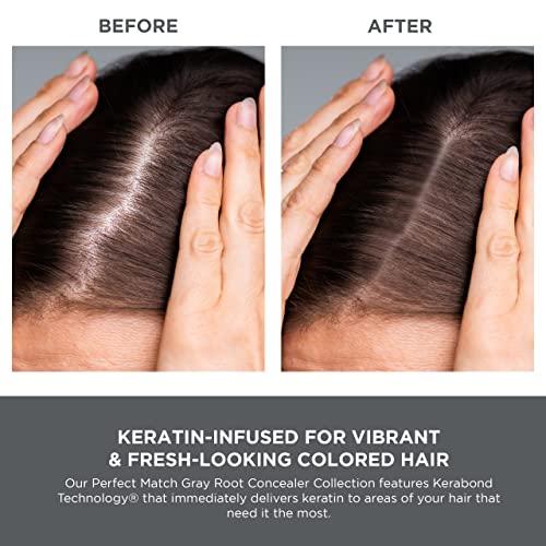 KERATHERAPY Keratherapy Keratin Infused Perfect Match Gray Root Concealer Spray, Light Brown, 3 oz, 118ml - Root Cover Up Spray to Hide Gray Roots - Keratin Therapy Hair Darkening & Temporary Scalp Concealer