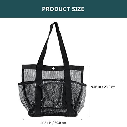 Zerodeko Zerodeko Beach Toiletry Bag Large Capacity Toiletry Bag Beach Bag Large Kids Toy Mesh Beach Toy Bag Portable Beach Pouch Large Beach Bag Childrens Toys Tote Bag Net Travel Make up