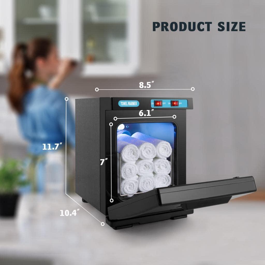 Artist hand Hot Towel Warmer for Facials Salon Towel Cabinet for Facials Barber Esthetician, Spa Beauty Tattoo Massage Manicure Equipment (5L/Black)