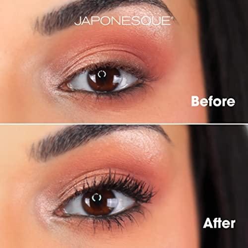 JAPONESQUE JAPONESQUE Travel Eyelash Curler, Black, Pack of 2 - Plastic Eyelash Curlers for Travel Makeup - Comes with Bonus Replacement Lash Pad - 2 Pack