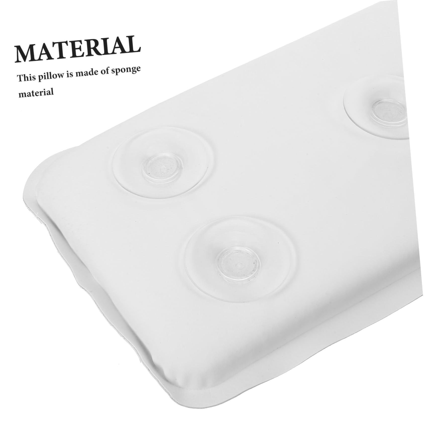 Outanaya Outanaya 1pc Cushion for Bathtub Bath Pillow Cooling Pillow Bath Headrest Lumbar Bath Back Pillow Airplane Pillow Car Seat Neck Support Bath Mat Bed Pillows Sponge Bathtub Pillow White
