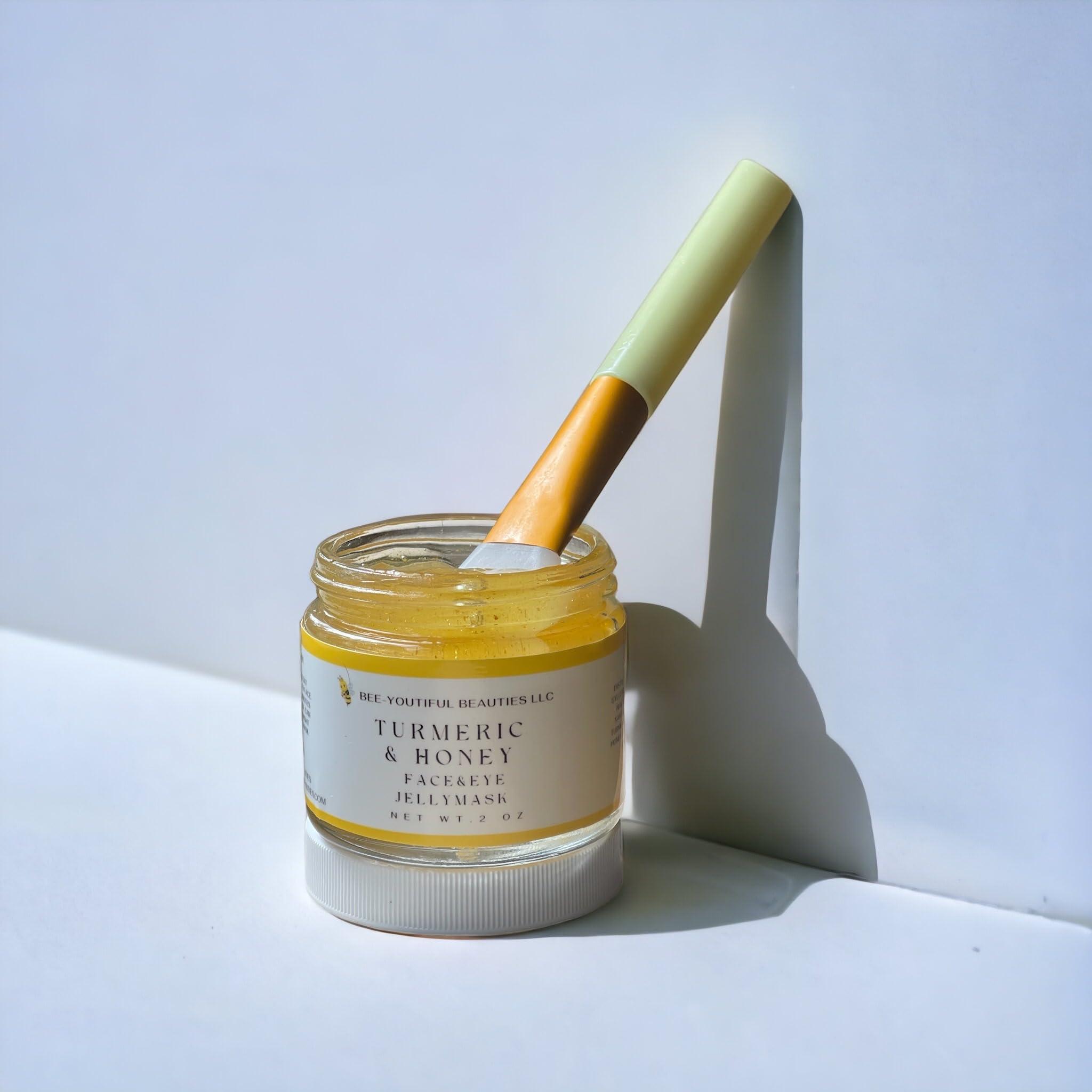 Bee-Youtiful Beauties Bee-Youtiful Beauties, Bee Pollen Hydrating Jelly Facial Mask -Turmeric & Honey, 1 oz