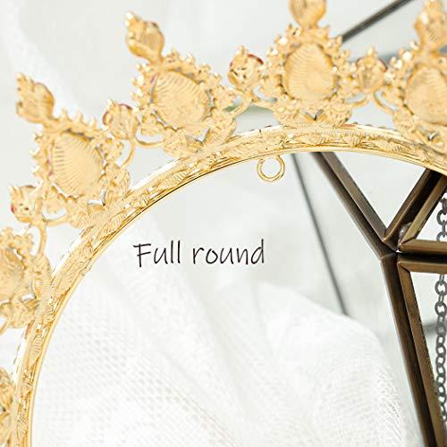 Fairyu Fairyu Baroque Queen Crowns and Tiaras Vintage Red Rhinestone Bride Wedding Crowns Bridal Tiaras Birthday Crown Headband Tiara for Women and Girls (Red)