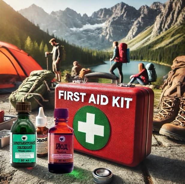 Generic Brilliant Green 1% Antiseptic Zelionka 2 * 20=40ml Set Pack of 2 First Aid Treatment of Wounds Skin Care