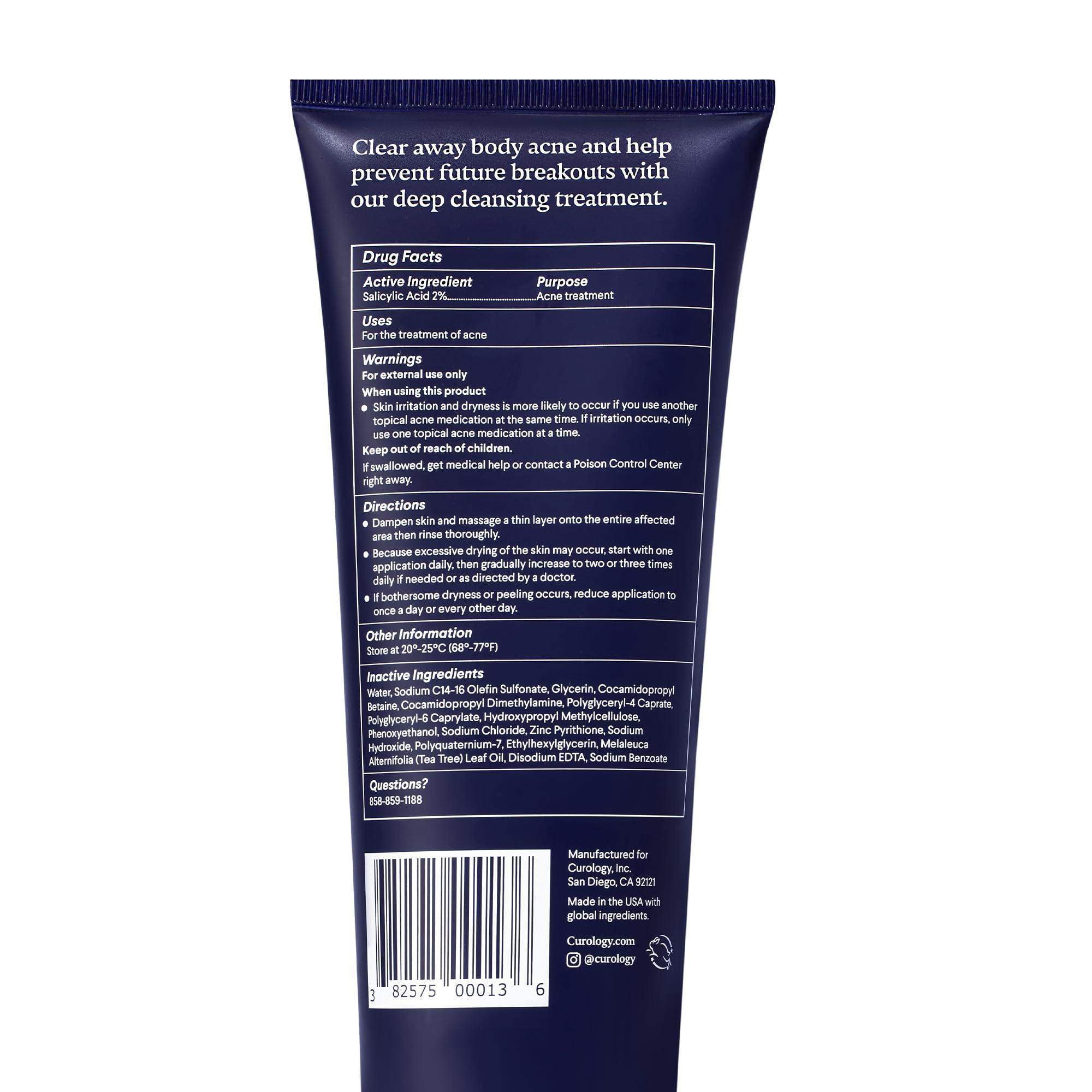 Curology Curology Face & Body Acne Skin Care Treatment Set, Acne Cleanser Face Wash with 2.5% Benzoyl Peroxide and Acne Body Wash with 2% Salicylic Acid