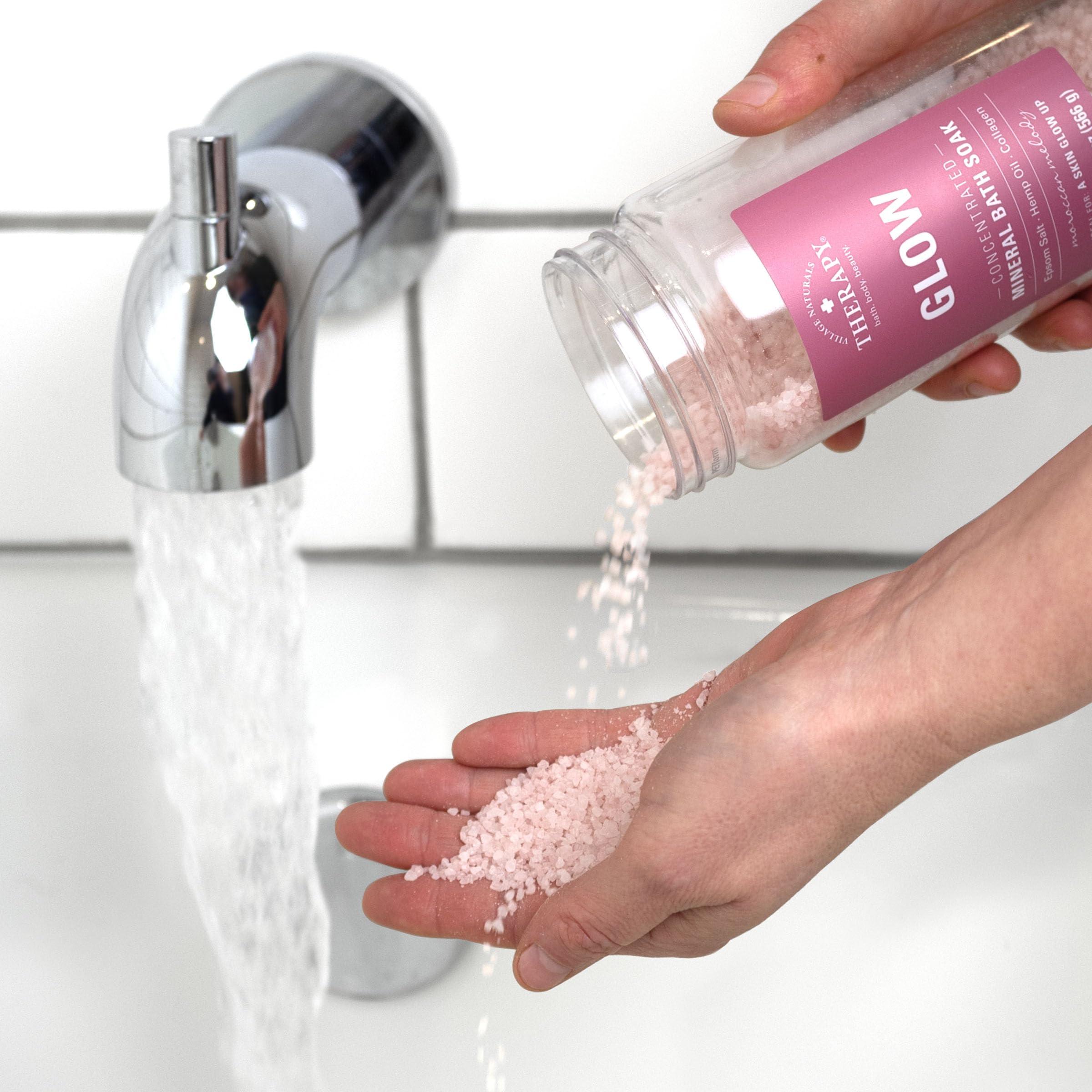 Village Naturals Therapy Village Naturals Therapy Glow Concentrated Mineral Bath Soak, Moroccan Melody Scent, 20 oz, Pack of 4