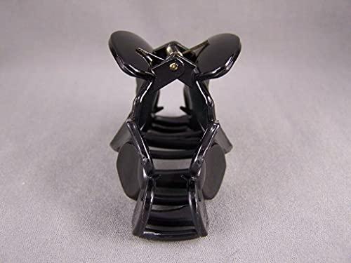 Wholesale Fashion HairClip Shiny Black Flower Floral Plastic 3.25" Long Barrette Hair Clip Claw Clamp Fashion hair Accessories for Women