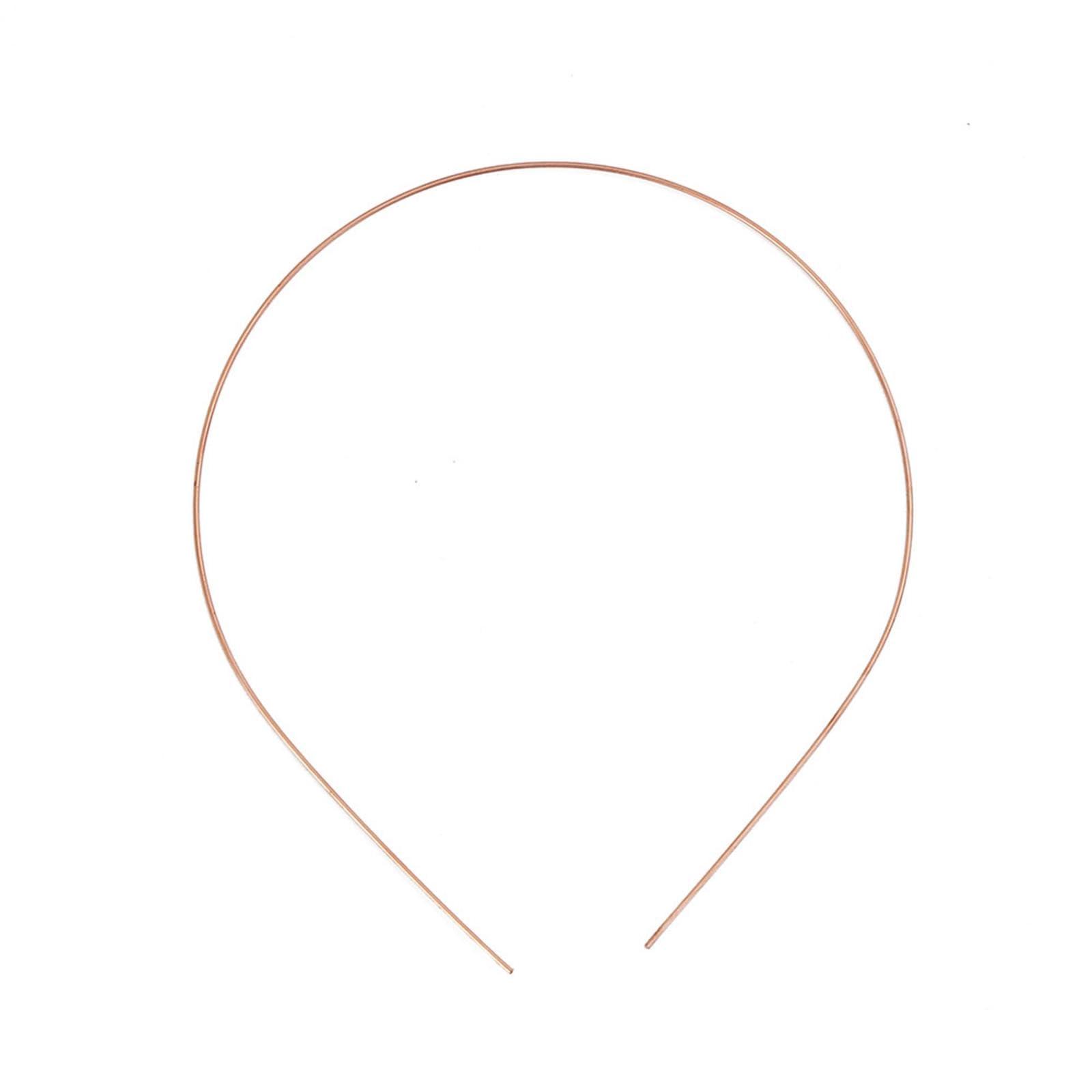 Deevoka 50Pcs Plain Metal Headbands for Crafts Headband Frame Hair Clasps 1.2mm Width Hair Hoop Bulk Hair Band Blank Headbands Thin Wire Hairband, Copper